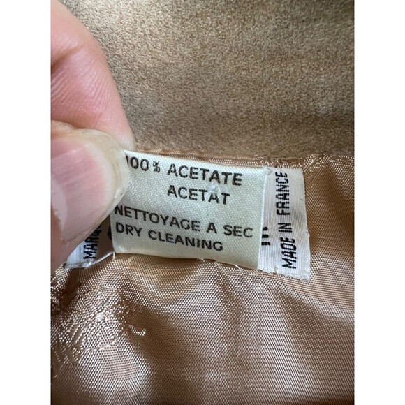 CELINE Leather Skirt Triomphe Buckle Archive Vintage A-Line | Brown | EU Size 40 - Picture 8 of 10